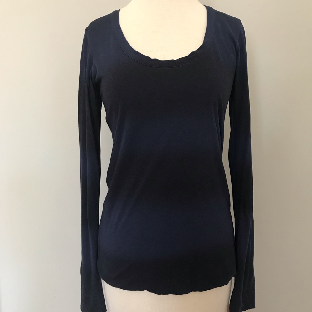 Theory NWT cotton long sleeve shirt blue small